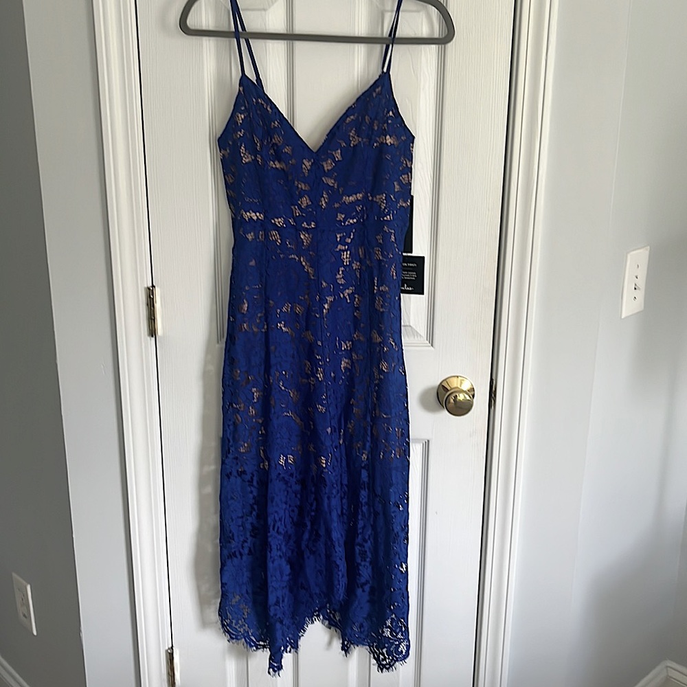 Dark blue formal / wedding guest dress